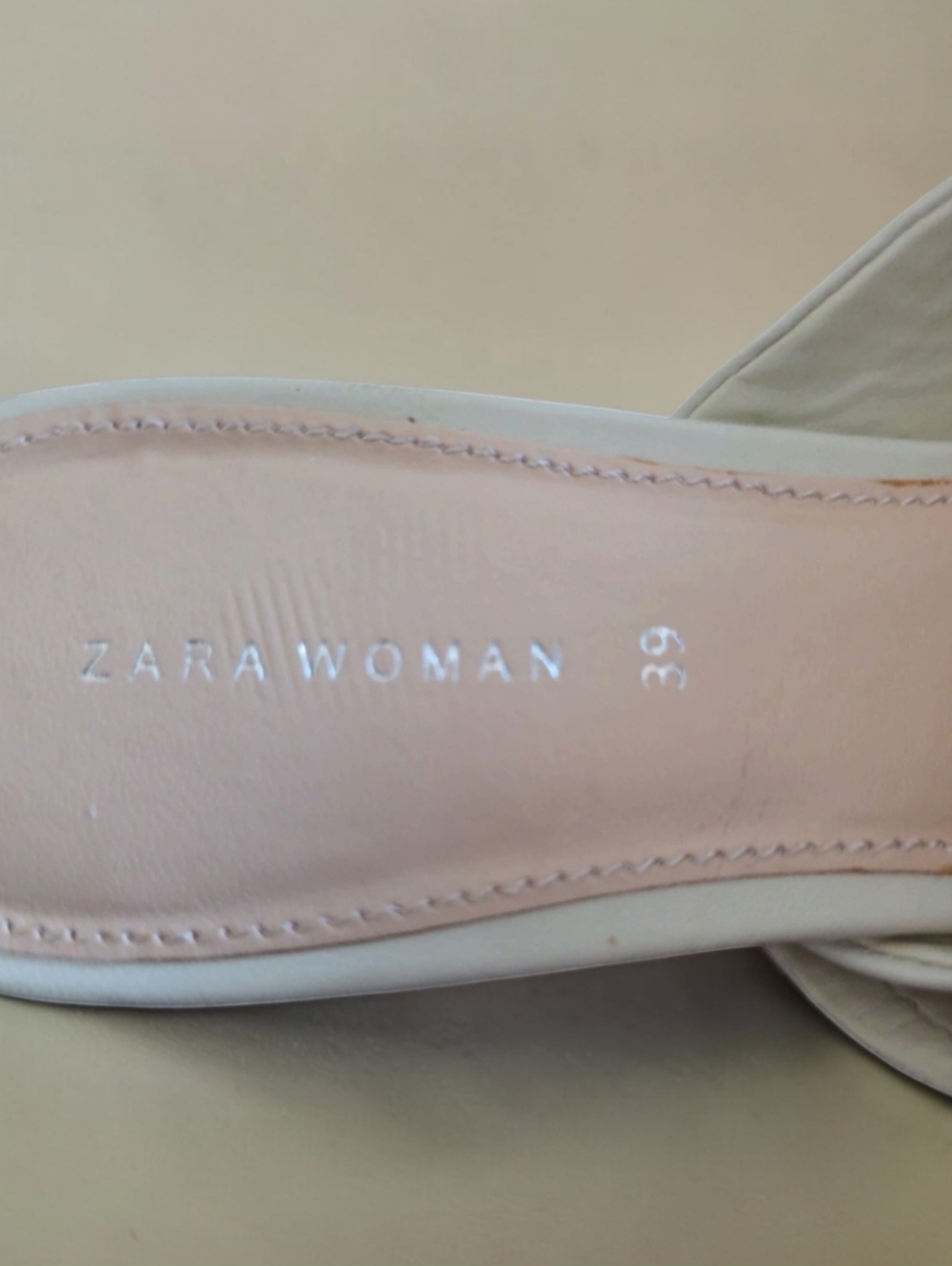 ZARA Women's Ivory Pointed-Toe Slip-On Mules with Bow Detail - Picture 7 of 10